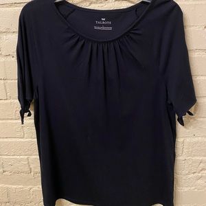 Talbots navy top, size L